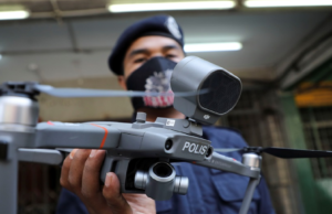 Police in Malaysia use drones to detect high temperatures amid Covid surge