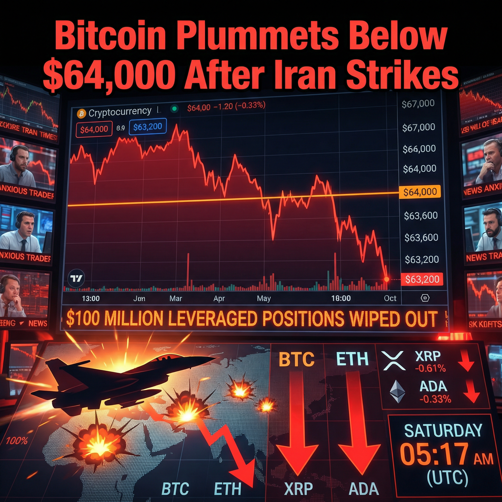 Bitcoin Sinks After US and Israel Launch Strikes on Iran 1 Bitcoin Market Crash After Iran Strikes
