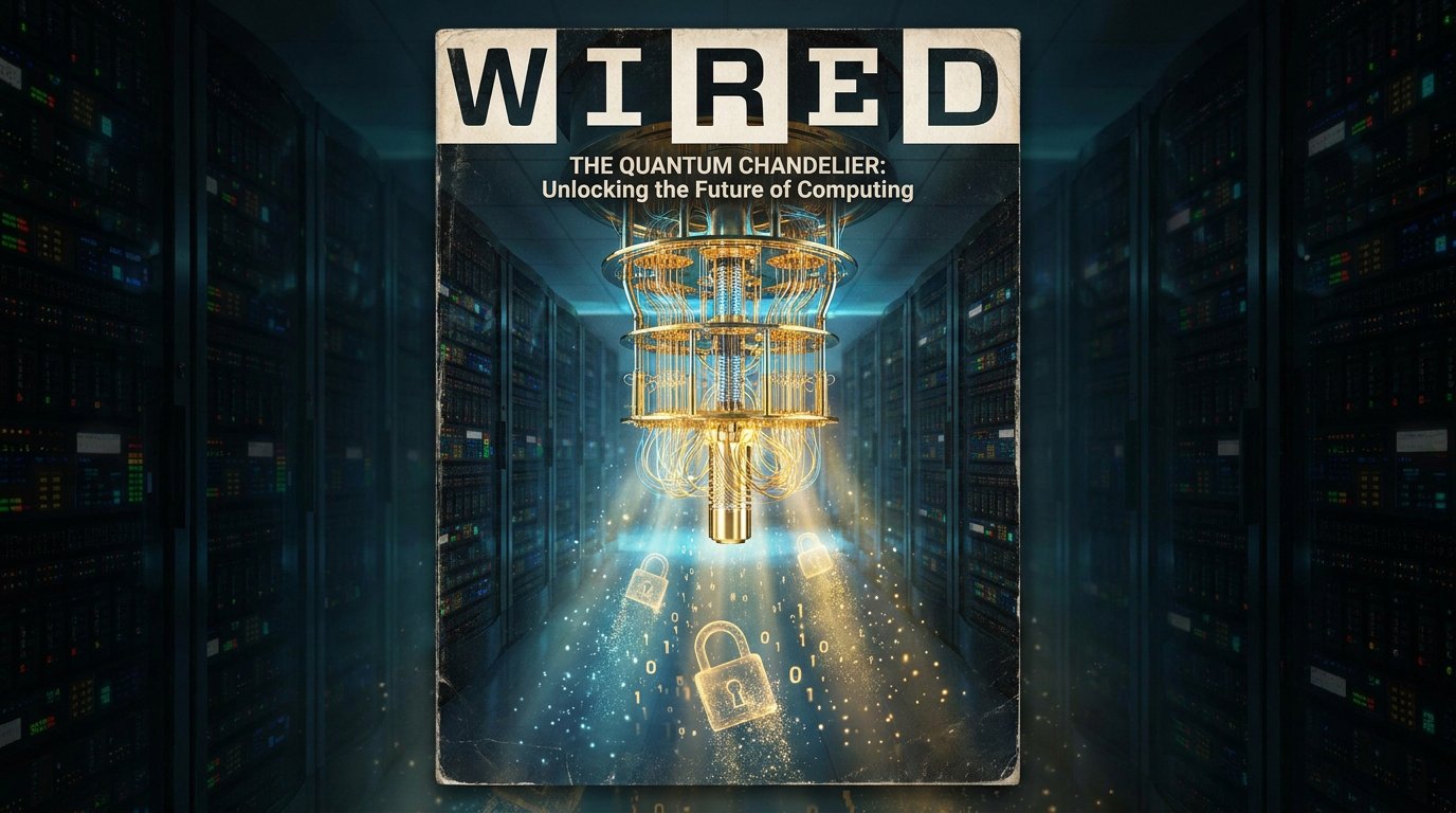 A futuristic quantum computer breaking glowing digital padlocks, representing the quantum computing encryption crisis.