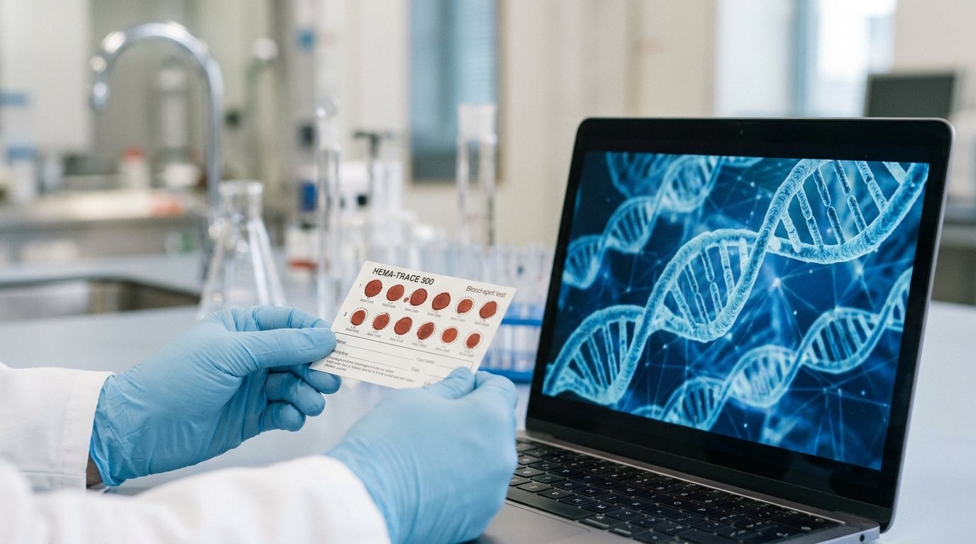 Biological Age Testing: What Epigenetic Clocks Actually Tell You 1 Lab technician holding a biological age test blood sample card