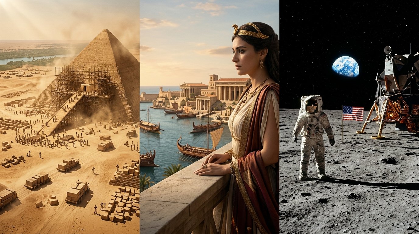 Cleopatra Lived Closer to the Moon Landing Than to the Great Pyramid 8 Cleopatra Lived Closer to the Moon Landing Than to the Great Pyramid
